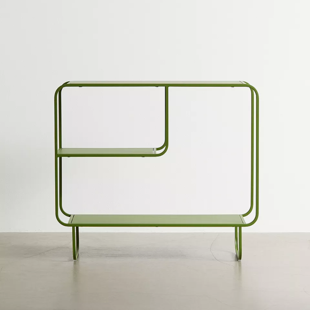 Mid Century Green Storage Console Table