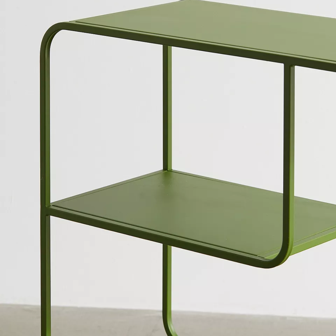 Mid Century Green Storage Console Table