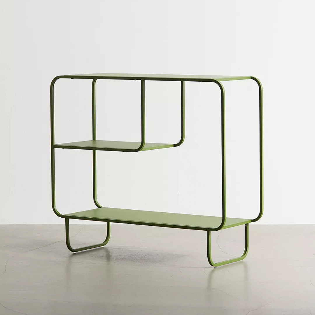 Mid Century Green Storage Console Table