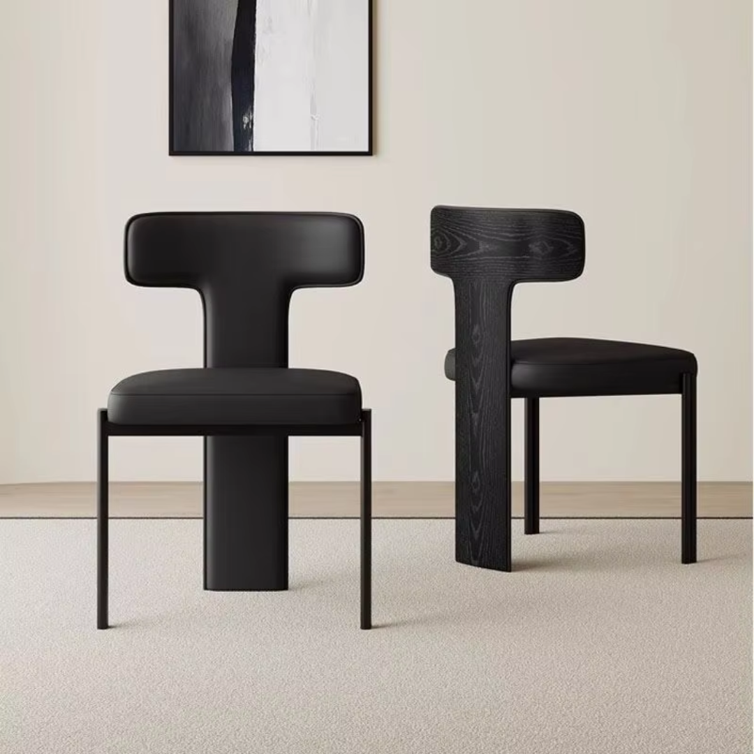 Modern Black Armless Dining Room Chairs