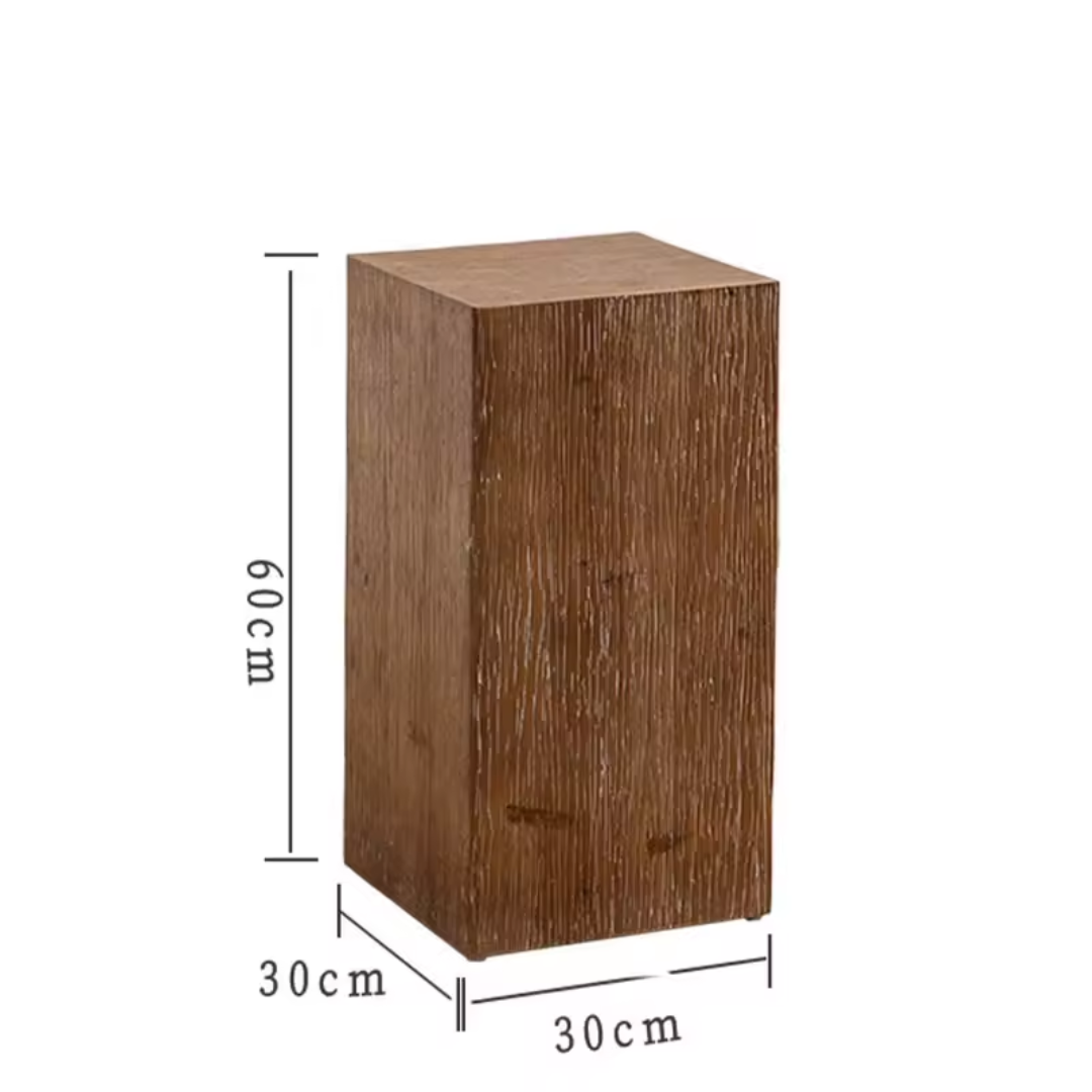 size dimensions  of elegant medium  pedestal side table