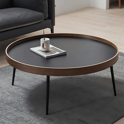 Close-up of nesting wooden coffee table texture