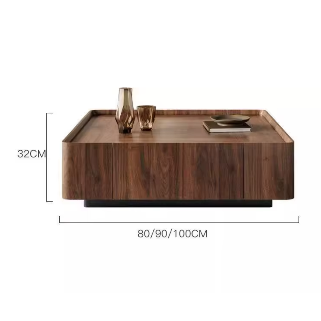 Solid Base Square Centerpiece Coffee Table