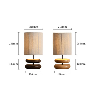 Solid Walnut Wood Creative Table Lamp size dimensions