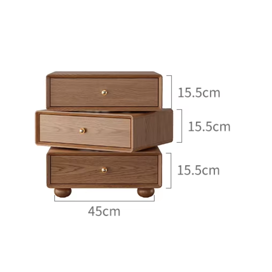 Solid Wood Funky Bedside Table size dimensions