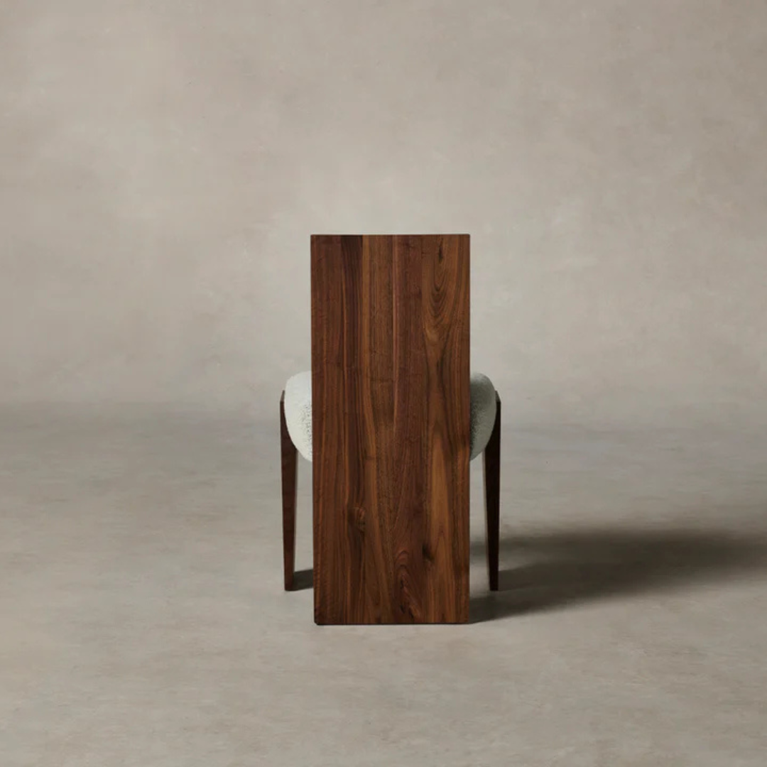 Solid Wood Modern Armless Dining Chair back view 2