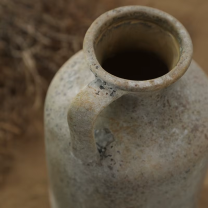 Stone Textured Rustic Vase close up of the medium variant