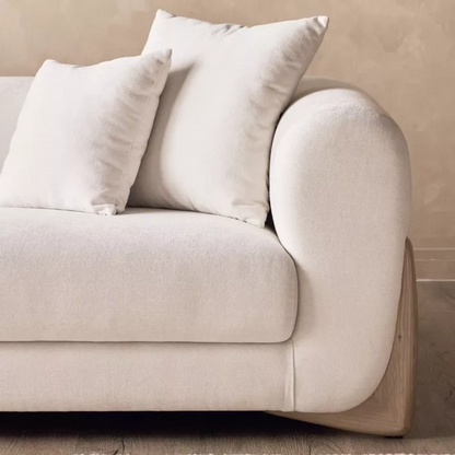 Three Seater Cream Boucle Sofa