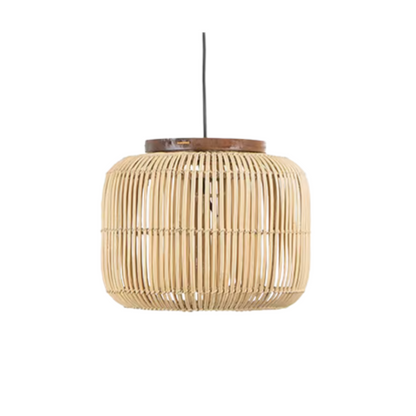 Woven Barrel Hanging Pendant Lights