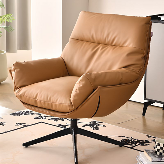 Leather recliner and swivel chair in a modern living room
