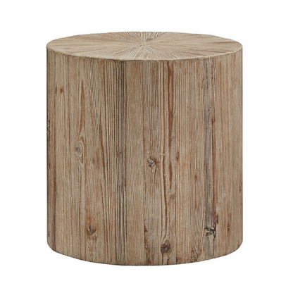 product view of reclaimed wood round coffee table variant